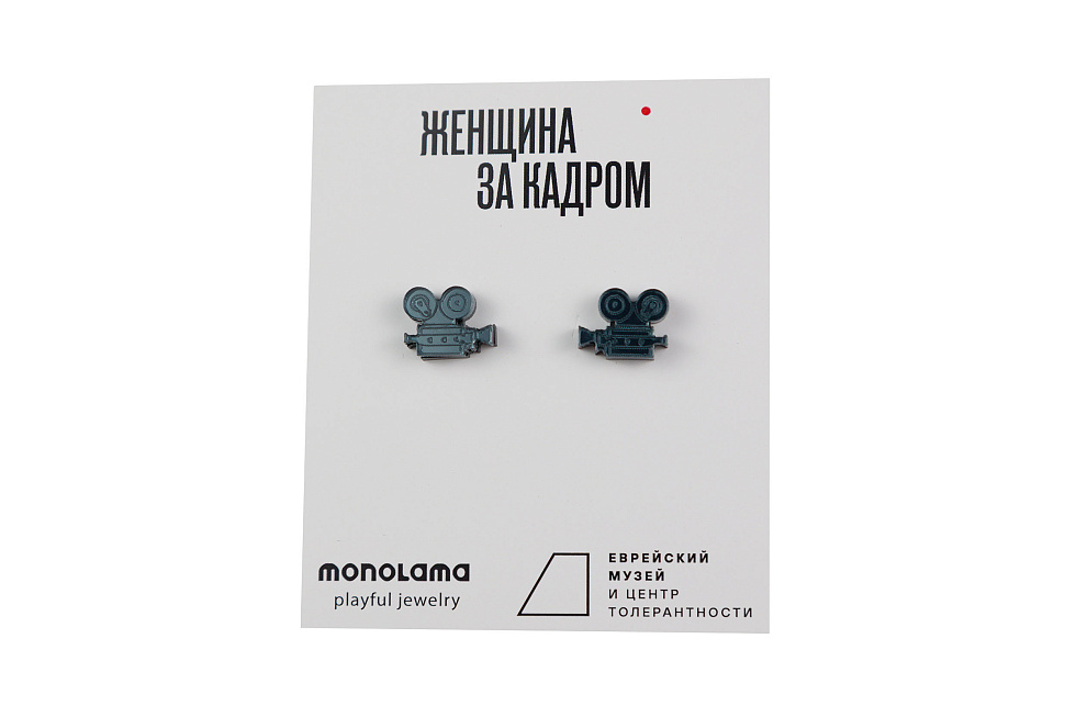 Серьги «Кинокамера»